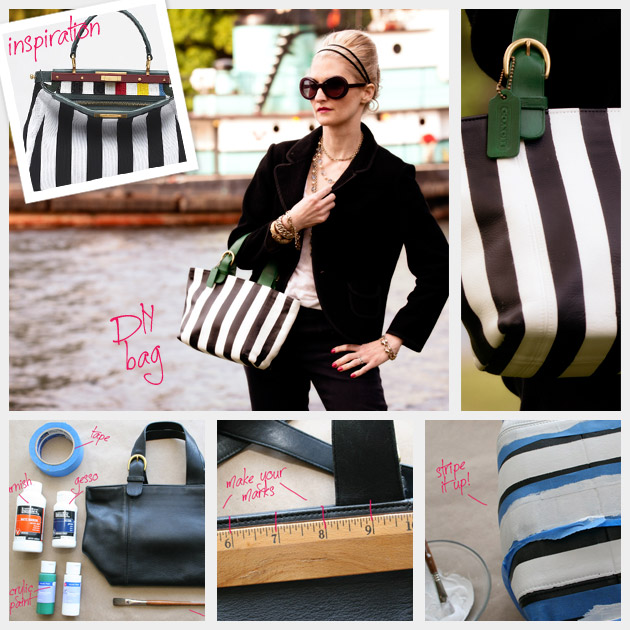 Striped Leather Purse DIY