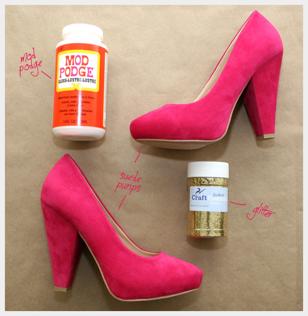 DIY GLITTER SHOES