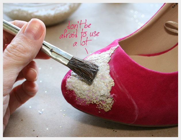 DIY Glitter Shoes