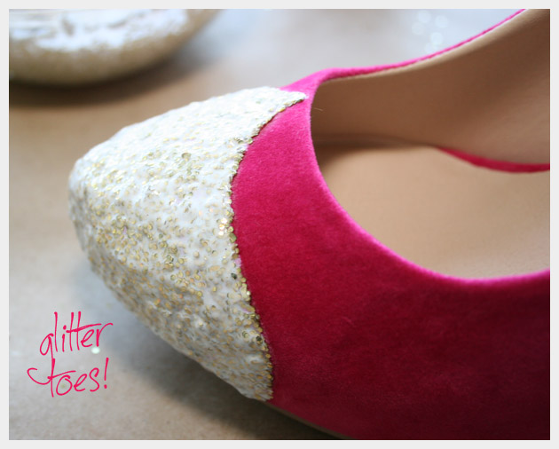 DIY Glitter Shoes