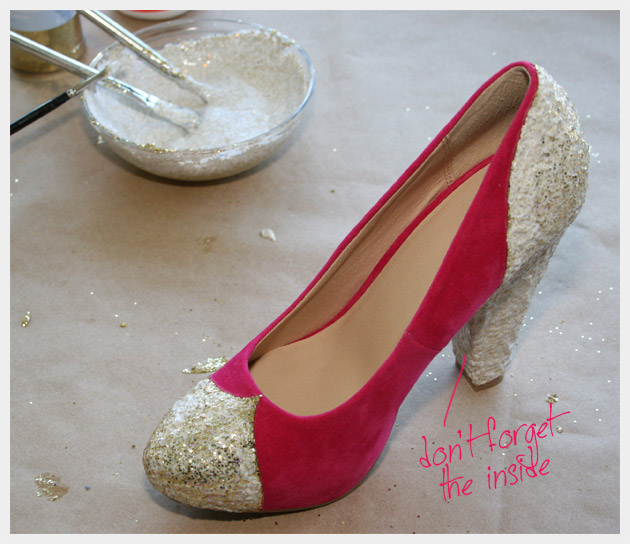 DIY Glitter Shoes