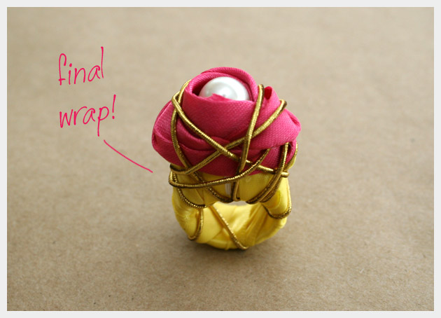 Ribbon Wrapped Ring DIY