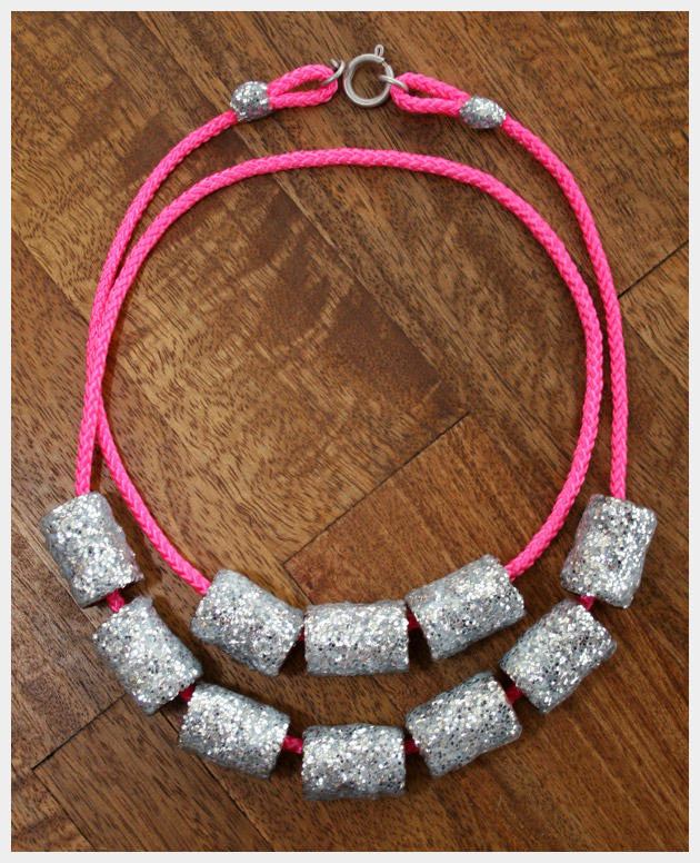 Neon Cord Necklace DIY