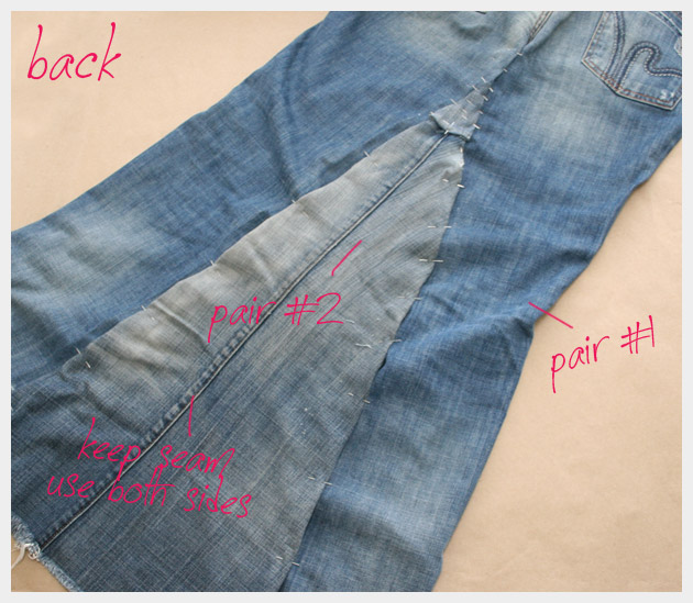 Recycled Denim Maxi Skirt DIY