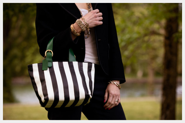 Striped Leather Purse DIY