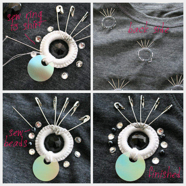 DIY Project Embellished T Shirt