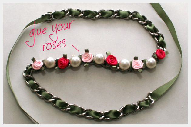 How to Make a Ribbon Chain Bracelet