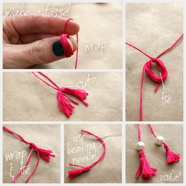 DIY Tassel Beaded Flip Flops