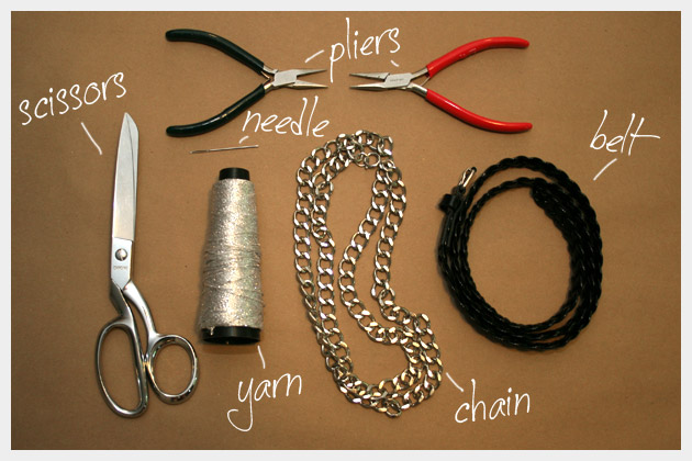 Chain Belt Necklace DIY Supplies