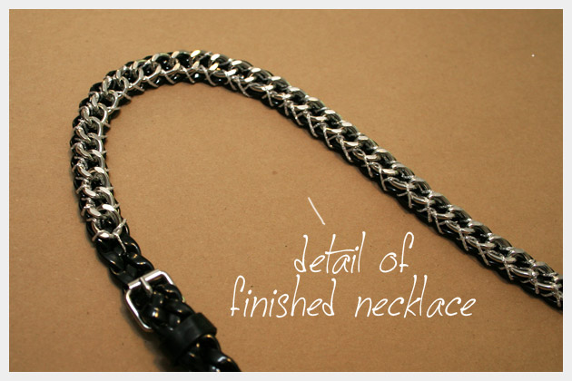 Chain Belt Necklace DIY Detail