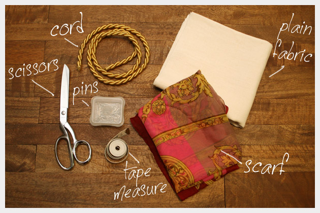 Scarf Bag DIY Supplies