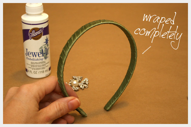 DIY Jeweled Headband Wrapped