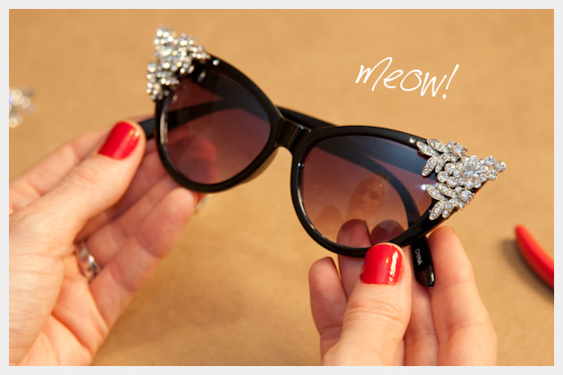 DIY Rhinestone Sunglasses