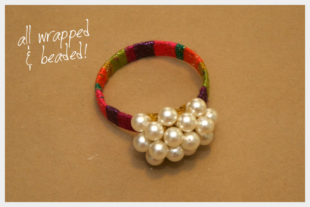 Wrapped and Beaded DIY Bracelet