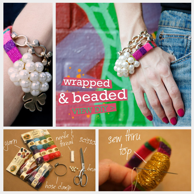 Wrapped and Beaded DIY Bracelet Feature