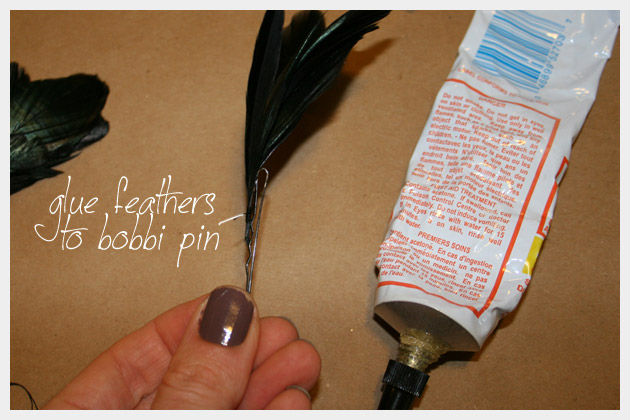 Feather horquillas para el cabello bricolaje Proyecto