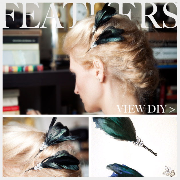 Feather Hair Pins DIY Feature