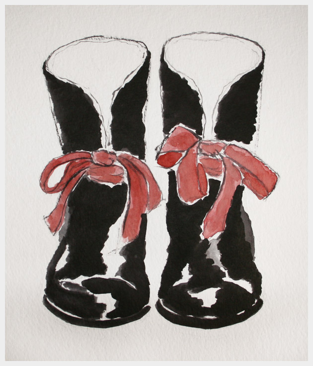 Embellished Rain Boots DIY Illustration