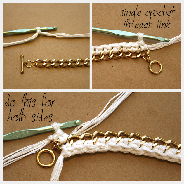 DIY Crocheted Bracelet Crochet