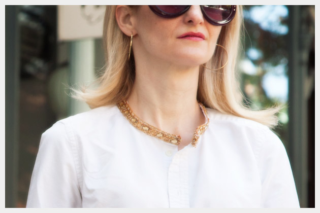 Embellished Shirt Collar Detail