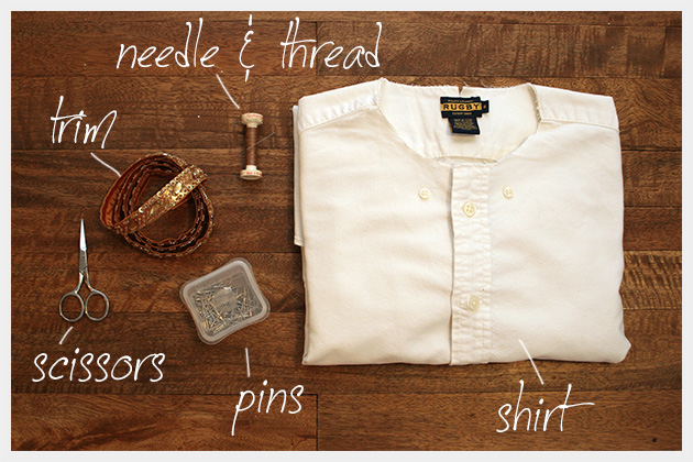 Embellished Shirt Collar Supplies