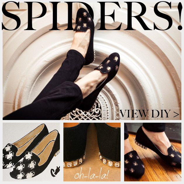Halloween Spider Loafers DIY Feature