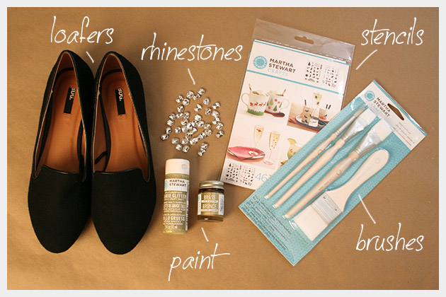 Halloween Spider Loafers DIY Supplies