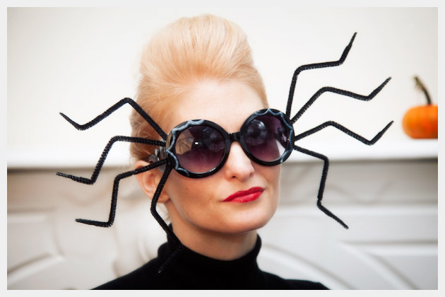 Halloween Sunglasses DIY Spider Photo