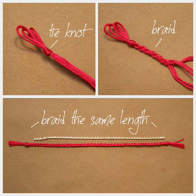 Chain and Rhinestone Bracelet DIY Braid