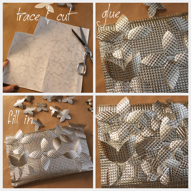 DIY Foil Clutch Flowers