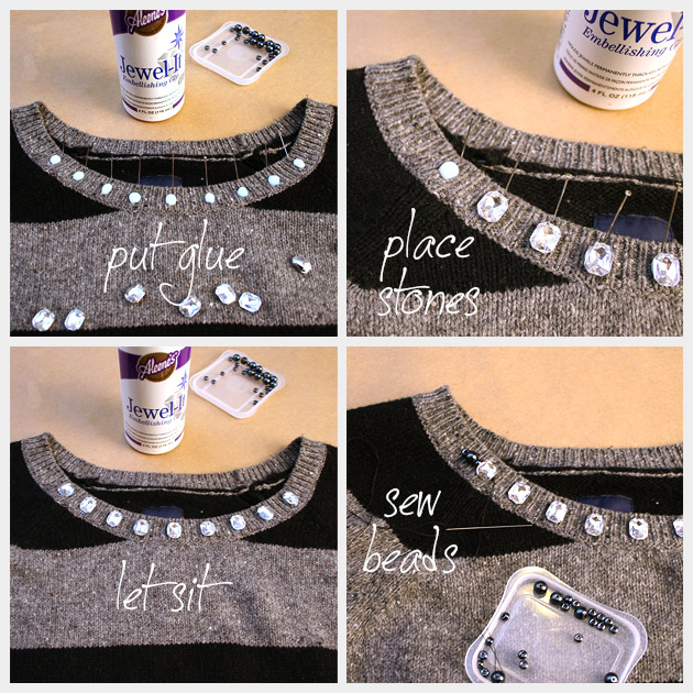 DIY Boyfriend Sweater Embellishment