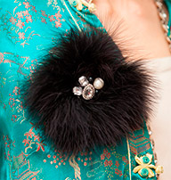 Feather and Rhinestone Pin DIY