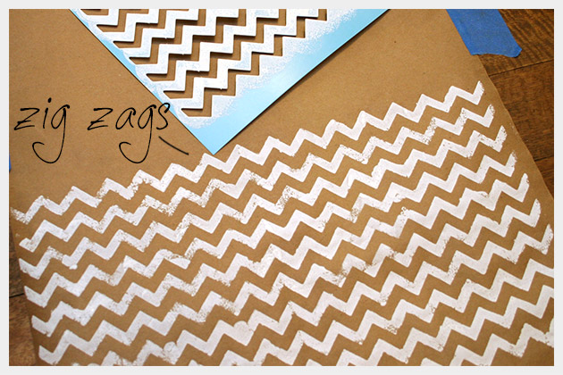 Holiday Gift Wrap DIY Zig Zag