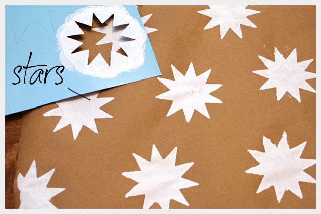 Holiday Gift Wrap DIY Stars