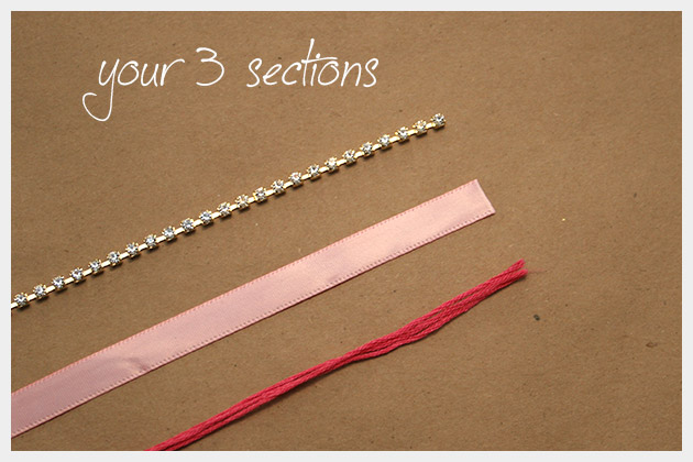 Rhinestone Braided Bracelet DIY Sections