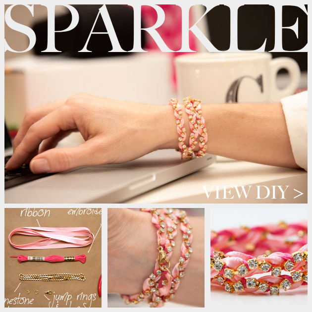 Rhinestone Braided Bracelet DIY Feature