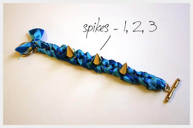 Spike Bracelet DIY Finished