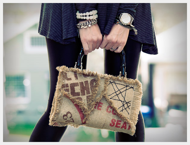 Coffee Sack Purse DIY