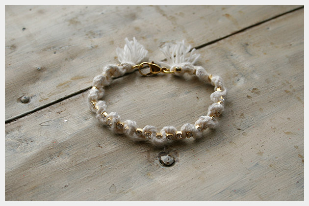 Braided Serpentine Bracelet DIY White