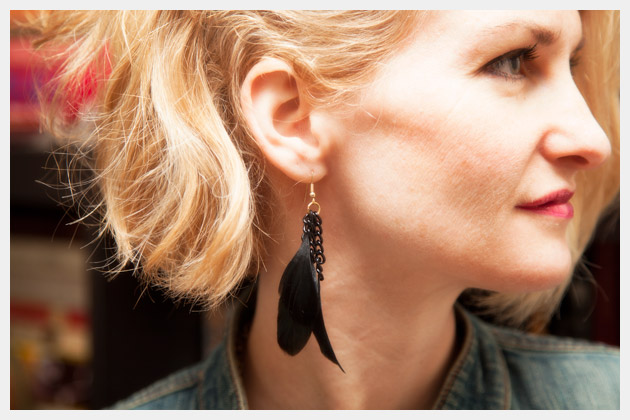 DIY Feather Earrings Photo