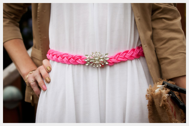 DIY Neon Braided Belt