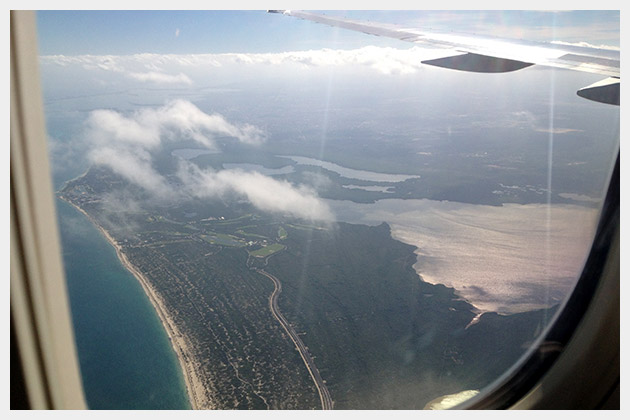 View from Plane of Cancun