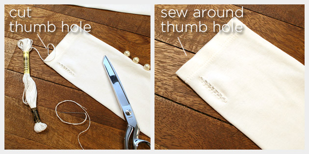 Long Gloves DIY Thumb Hole