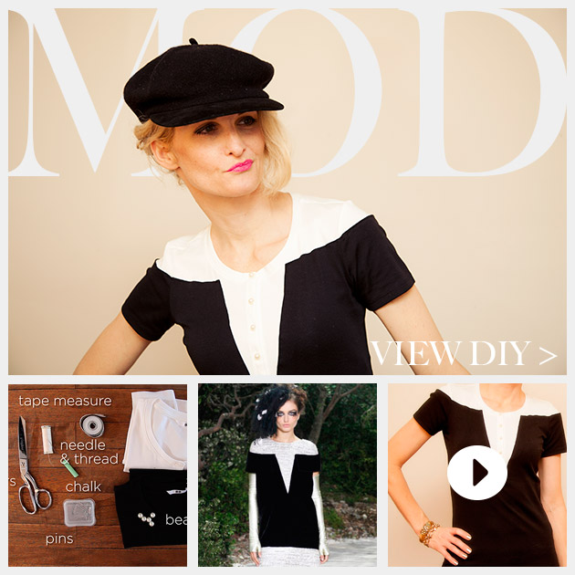 Mod Black and White T Shirt DIY Feature