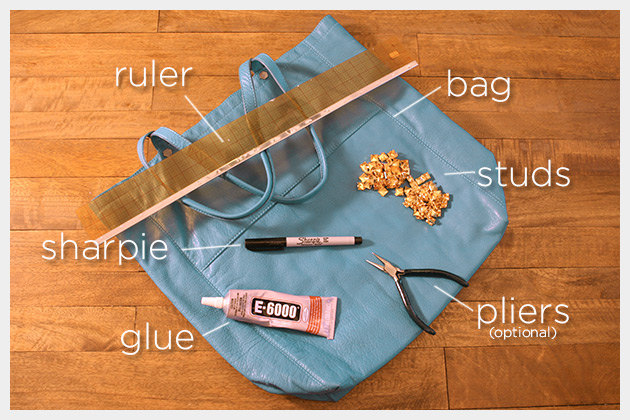 Studded Bag DIY Supplies