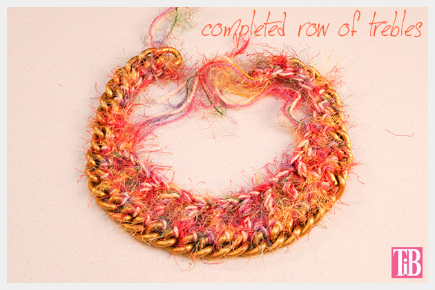DIY Crochet Necklace Row Two Finished