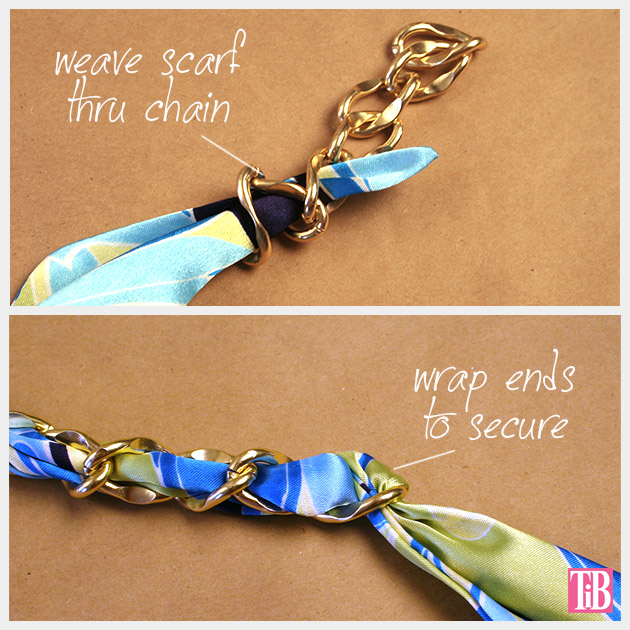 Scarf Chain Wrap Bracelet DIY Adding Chain
