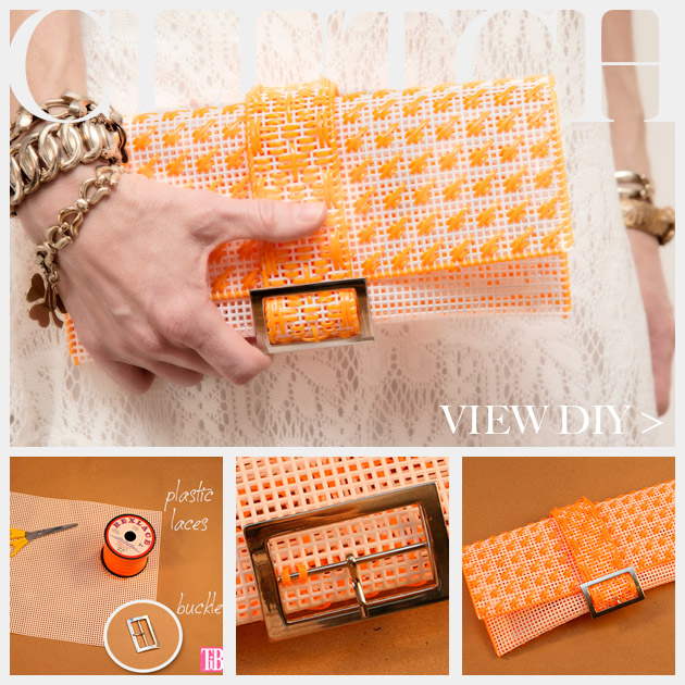 DIY Plastic Canvas Clutch Feature