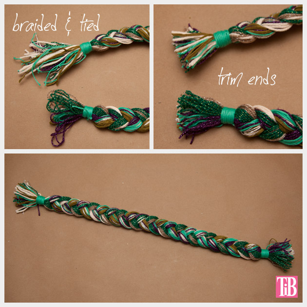 DIY Braided Headband Tying