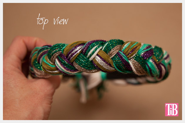 DIY Braided Headband Top View